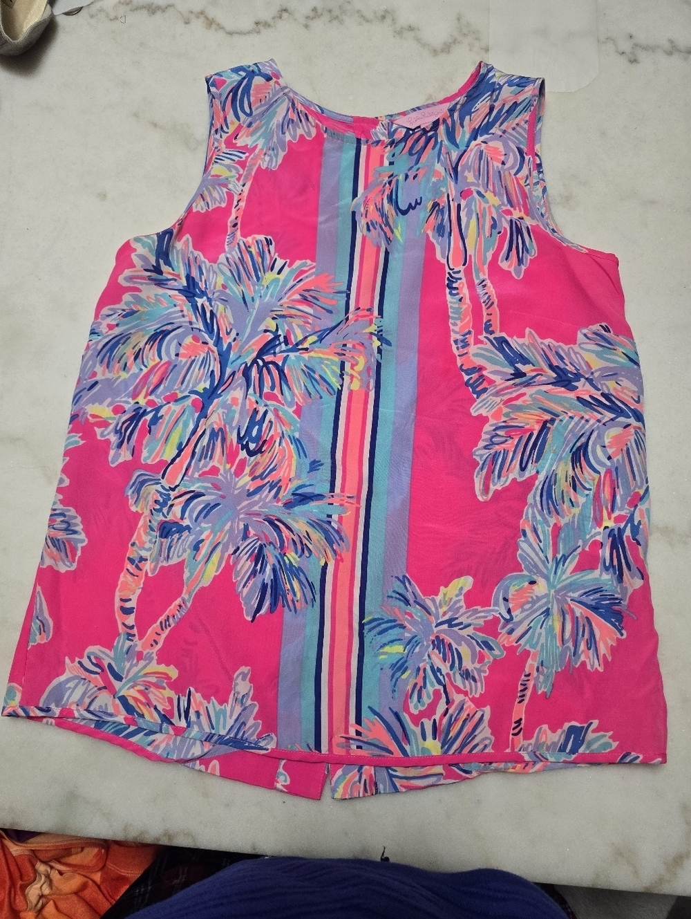 Lilly Pulitzer Multicolor Tropical Brushstroke Blouse